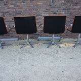 Cognac leather armchair by Delta 2000 for Wilkhahn, Germany, 1960s