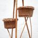 Vintage rattan plant holder