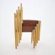 Ensemble de quatre chaises de salle à manger design par Miroslav Navratil, années 1970.