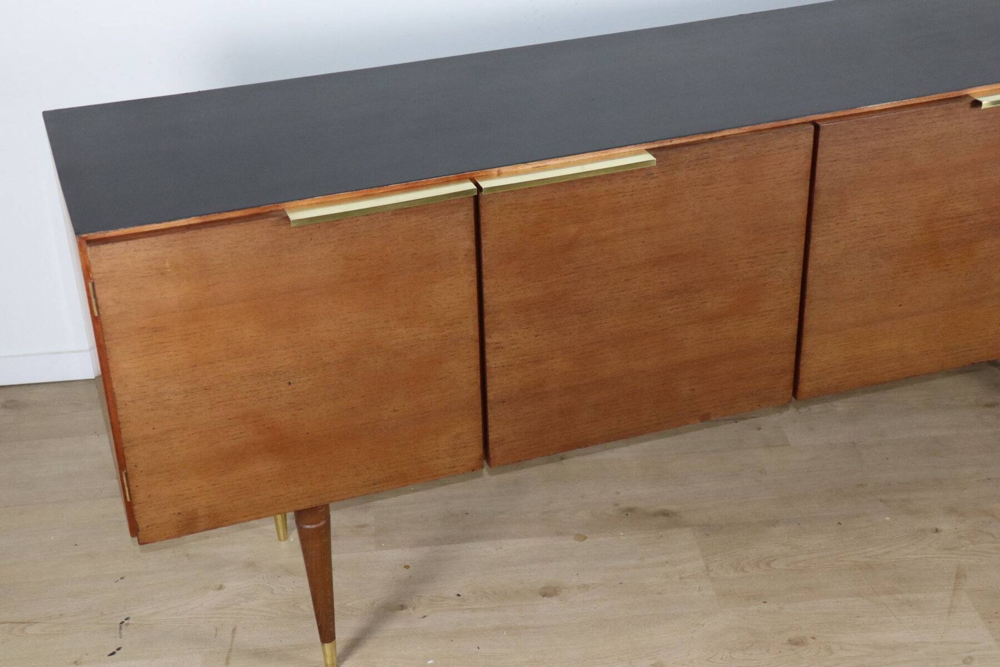 Vintage teak and brass enfilade - 1970s