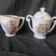 Crémier et sucrier porcelaine décor de roses