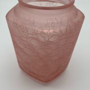 Pink vintage cotton pot in cracked glass paste Marcel Franck