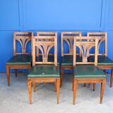 Suite 6 chaises art déco 1950