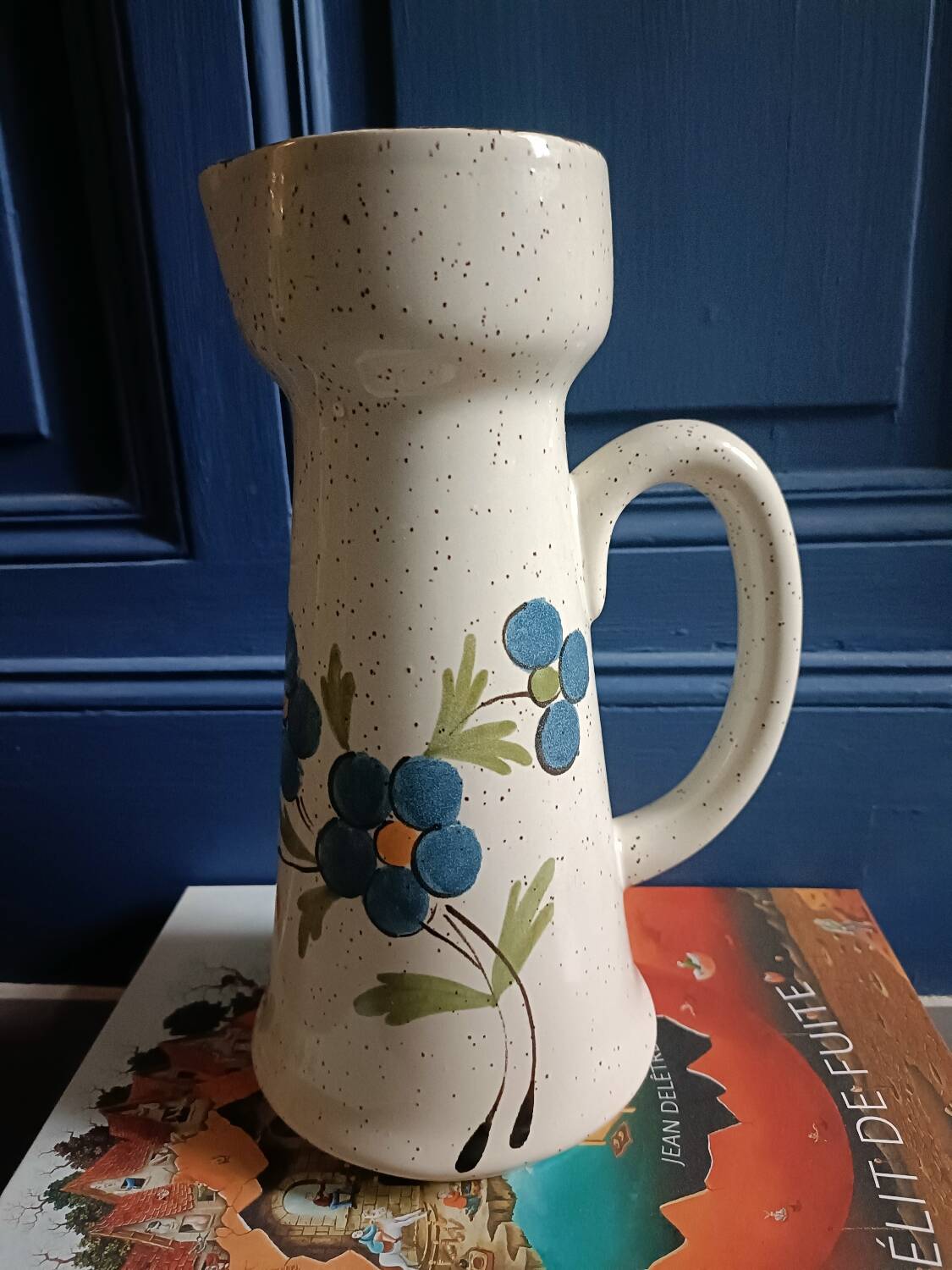 St. Clement blue flower pitcher