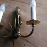 Vintage Empire style gold-plated brass wall sconce