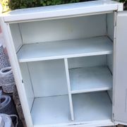 Armoire de toilette en métal blanc 1950