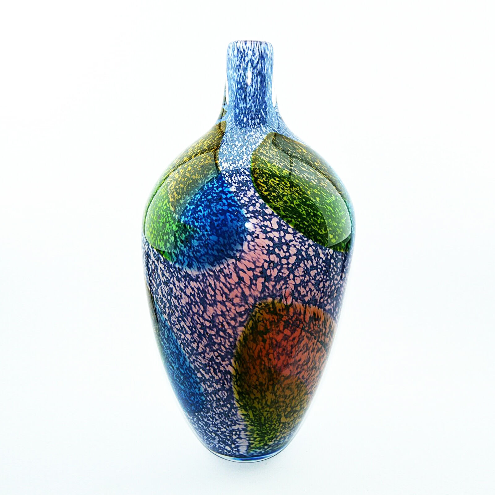 Very large murano blown glass vase. Italy, 80s