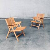 Set of Mid-Century Modern Design Rex Folding Chairs by Niko Kralj for Stol Kamnik, 1980s