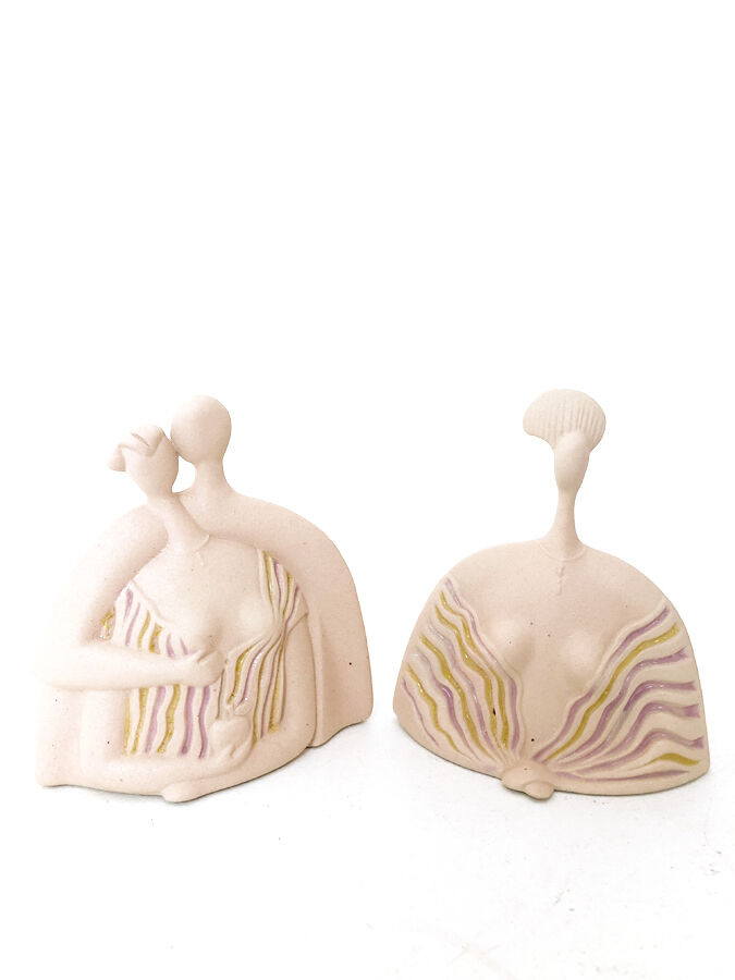 Buste femme rose , ceramiche chiminazzo, 1970
