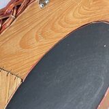 Round rattan wall mirror 1970s/80s