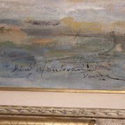 Great painting signed by Luigi Mantovani, View of Venice
