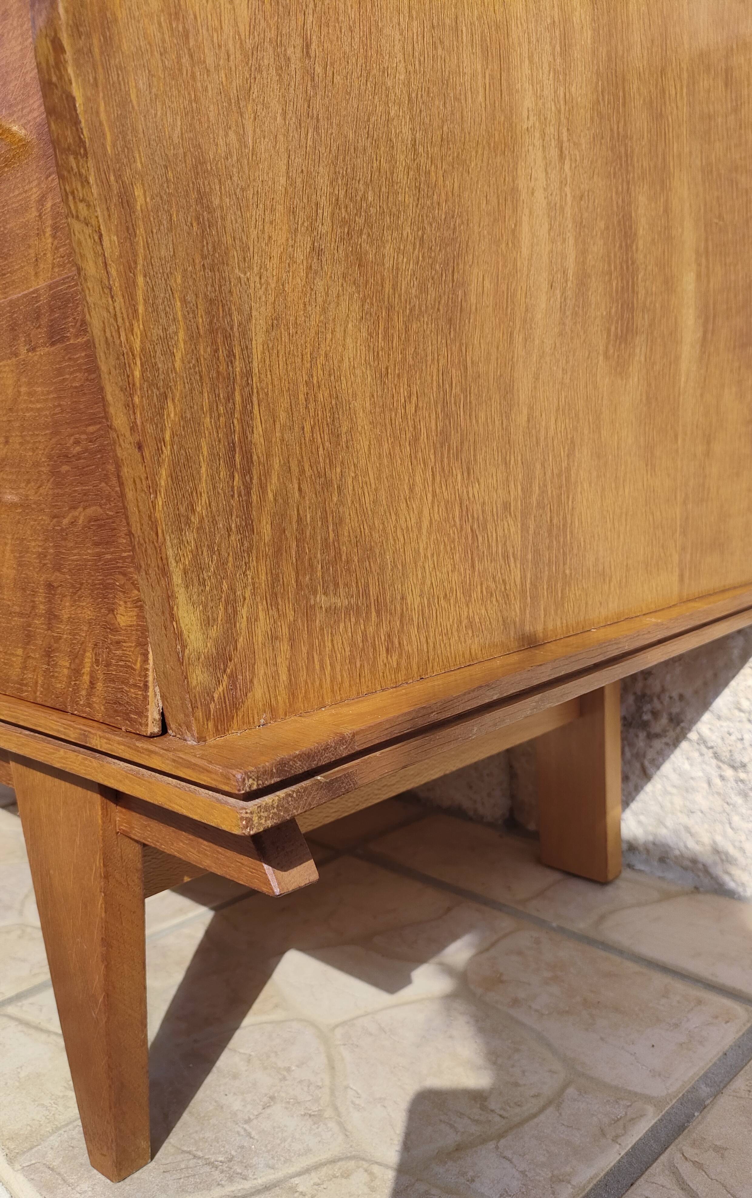 Designer wooden chest of drawers from the 60s