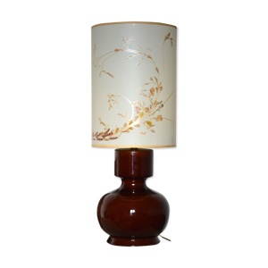 Lampe céramique et fleurs séchées