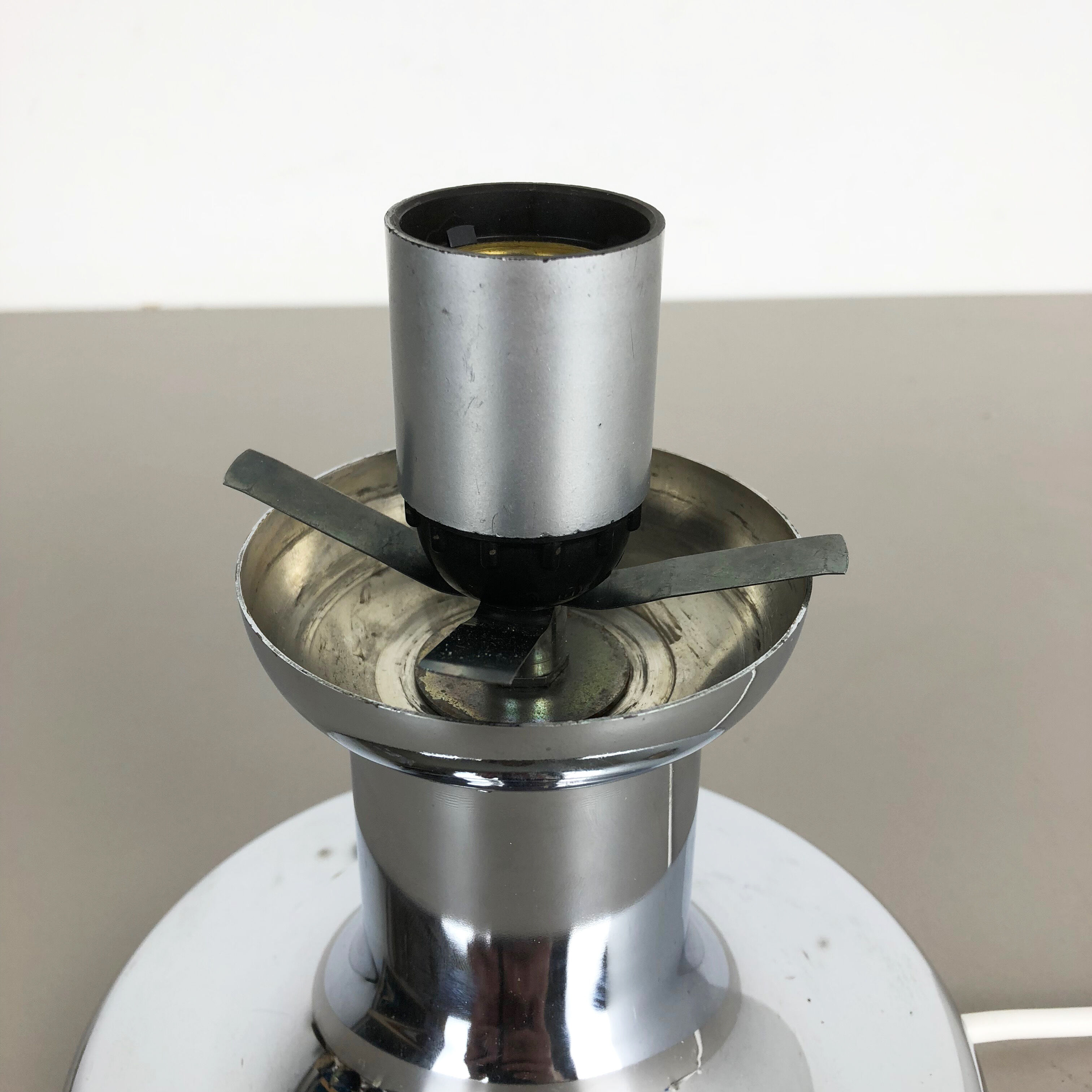 Modernist sputnik chromed table light, Germany, 1970s