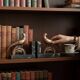 Art Deco bird bookends.