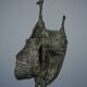 Jetty Homan, Abstract Sculpture, 1970s, Bronze & Teak
