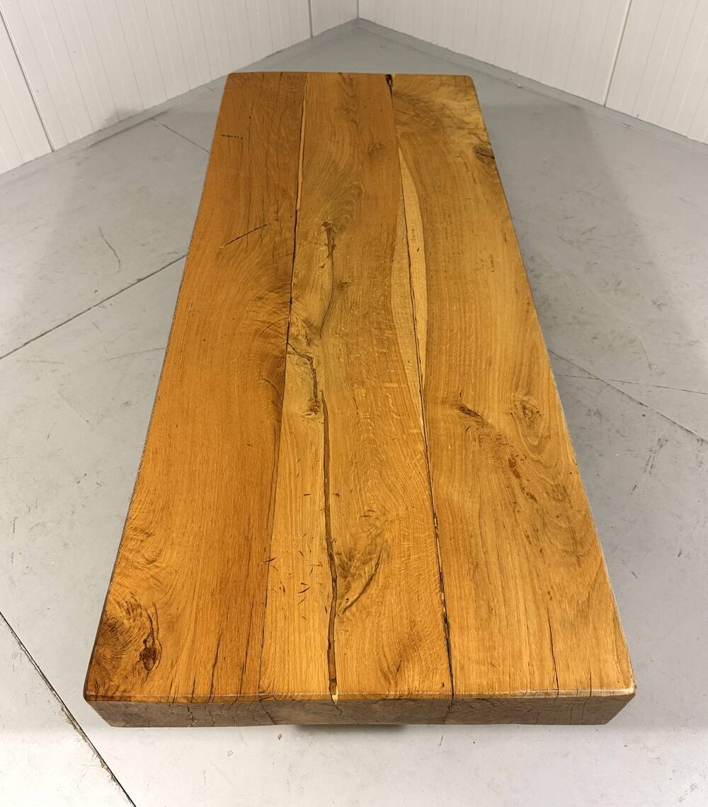 Brutalist sturdy hardwood coffee table 1960’s