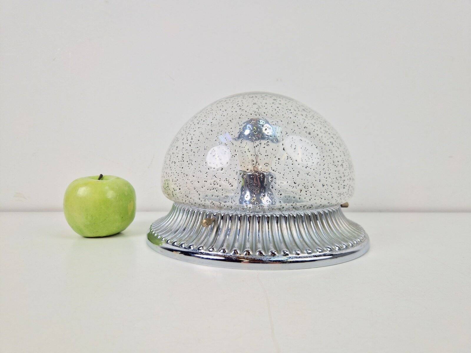Vintage Ceiling Lamp in Chrome Glass from Hillebrand Lighting, 1960s