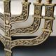 Old Large Menorah/Jewish/Hebrew Candlestick with 7 lights. Signed "Israel". 1950s. Size 23 x 24 cm