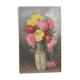 French Vintage signed oil painting of flowers