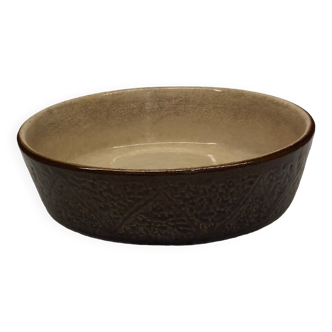 Vintage brown Durofeu ceramic dish