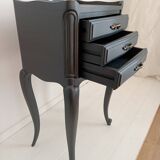 Table de chevet en bois peint