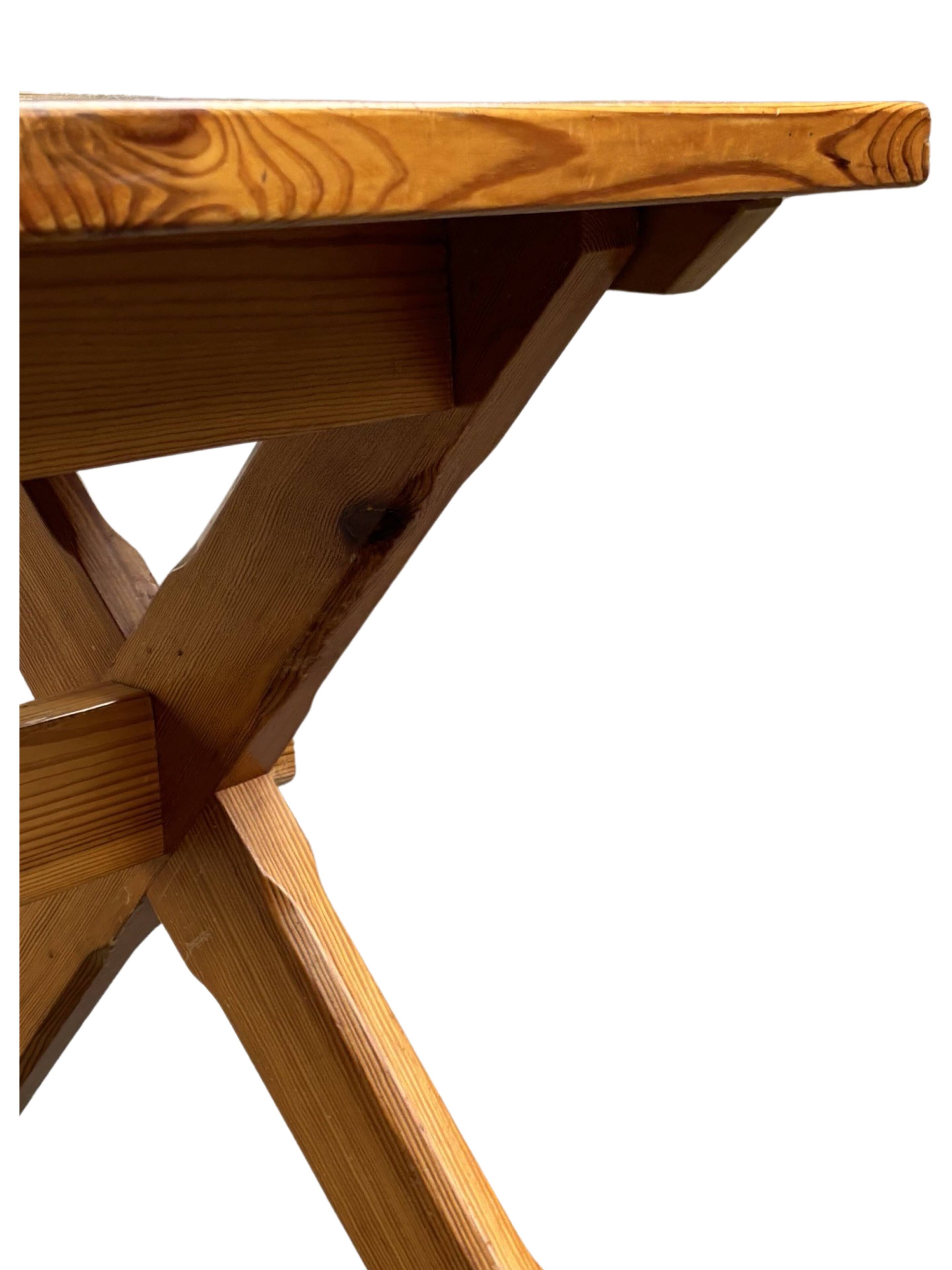 Vintage dining table pinewood 1960 minimalist dining table