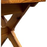 Vintage dining table pinewood 1960 minimalist dining table