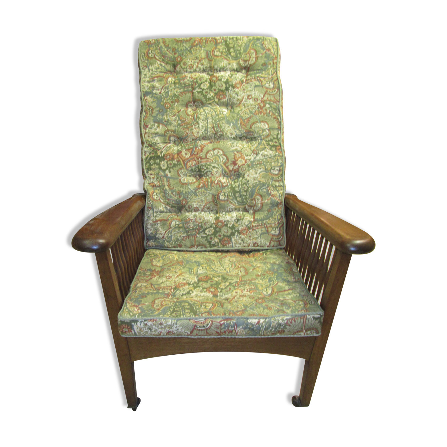 Fauteuil à mécanisme en acajou dit fauteuil morris