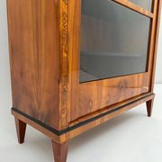 Biedermeier Display Cabinet in Cherry Veneer, Ash Burl, Austria, 1820s