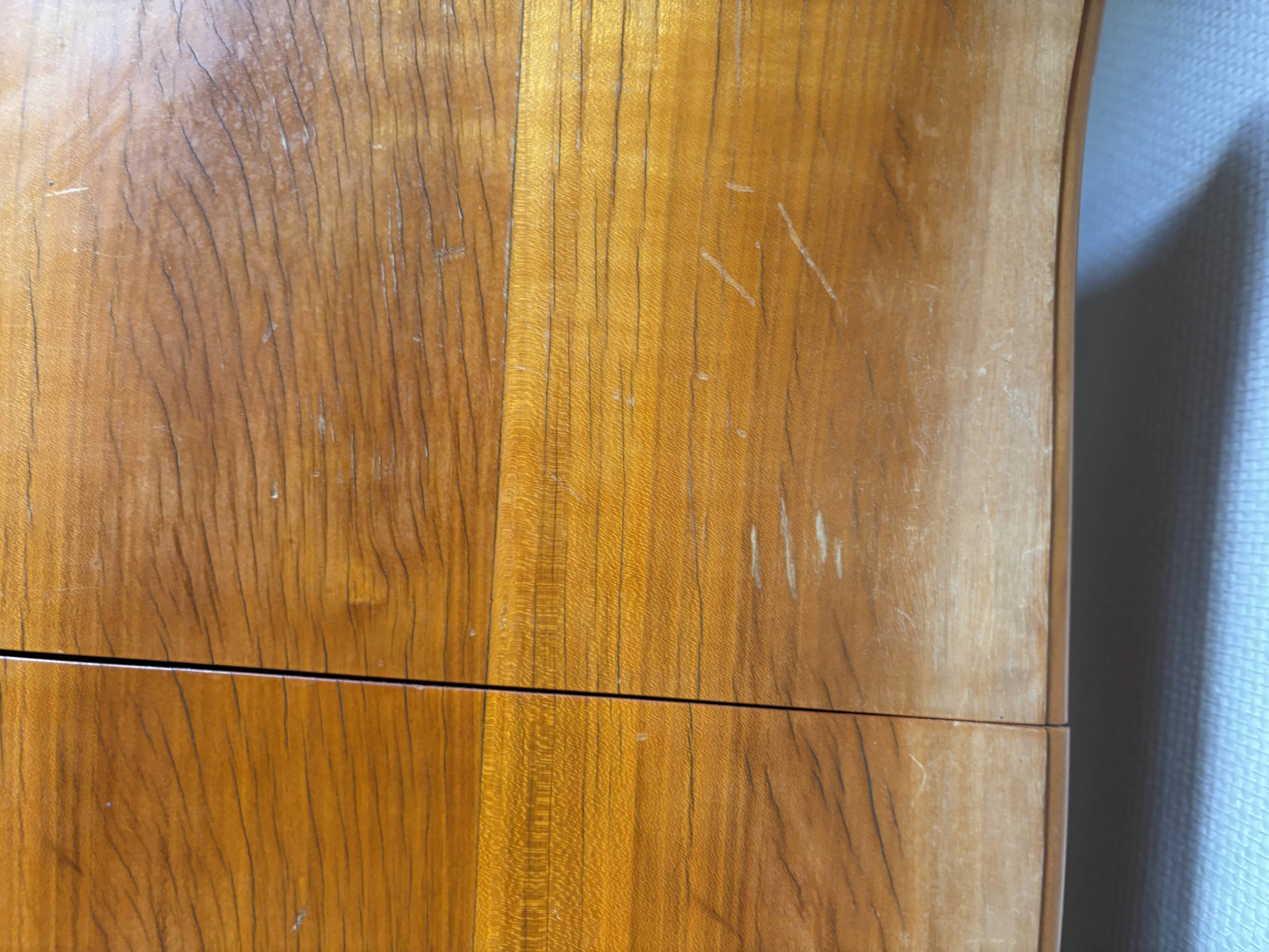 Coiffeuse basse en bois des années 60-70