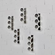 5 CHROME STEEL WALL LAMPS/CEILING LAMPS BY MOTOKO ISHII 70' YEARS EDITOR