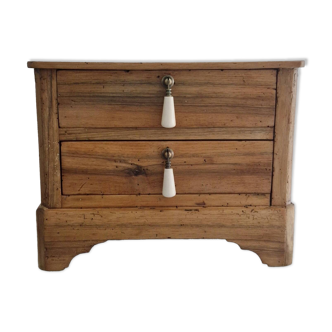 Rustic master piece of furniture, bedside table, late 19th century