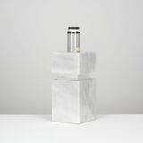 Solid Carrara marble lamp circa 1970