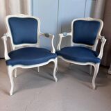 Paire de fauteuils cabriolet style Louis XV