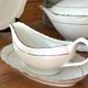 White and silver table service, Limoges porcelain, 56 pieces - in good condition.