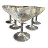 6 Coupes à champagne guilloché – Art nouveau