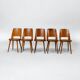 5 chaises Baumann Mondor, 1950-1960
