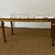 Table basse bois doré et plateau marbre style Louis XVI
