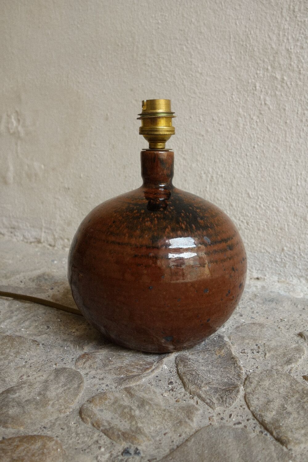 Glazed ceramic lamp base, 1960s
