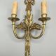 Pair of gilt bronze wall sconces in hunting horn style, Louis XVI.