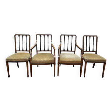 Paire de fauteuils et paire de chaises anglais