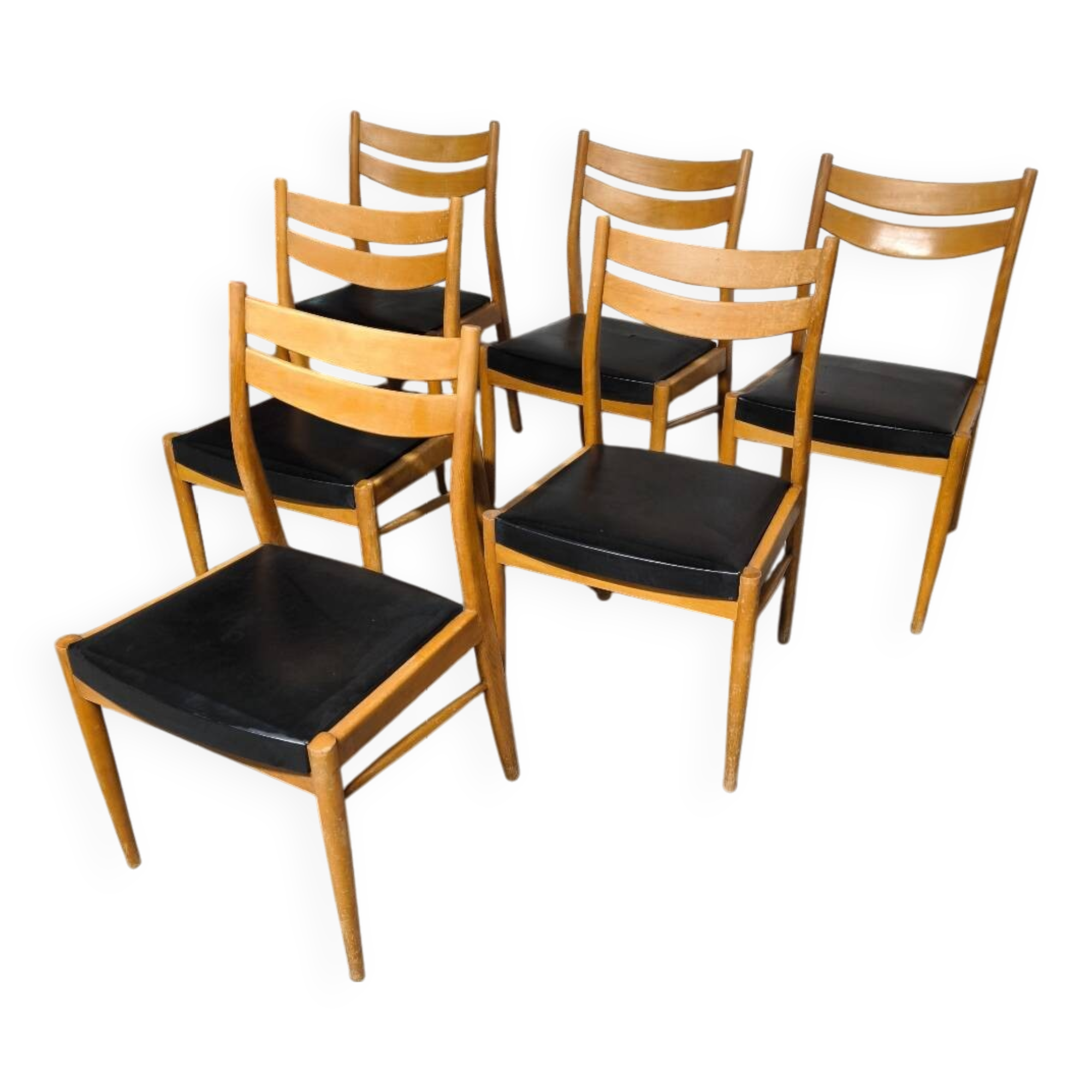 6 chaises scandinave vintage