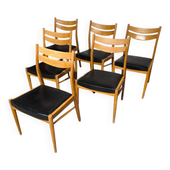 6 vintage Scandinavian chairs
