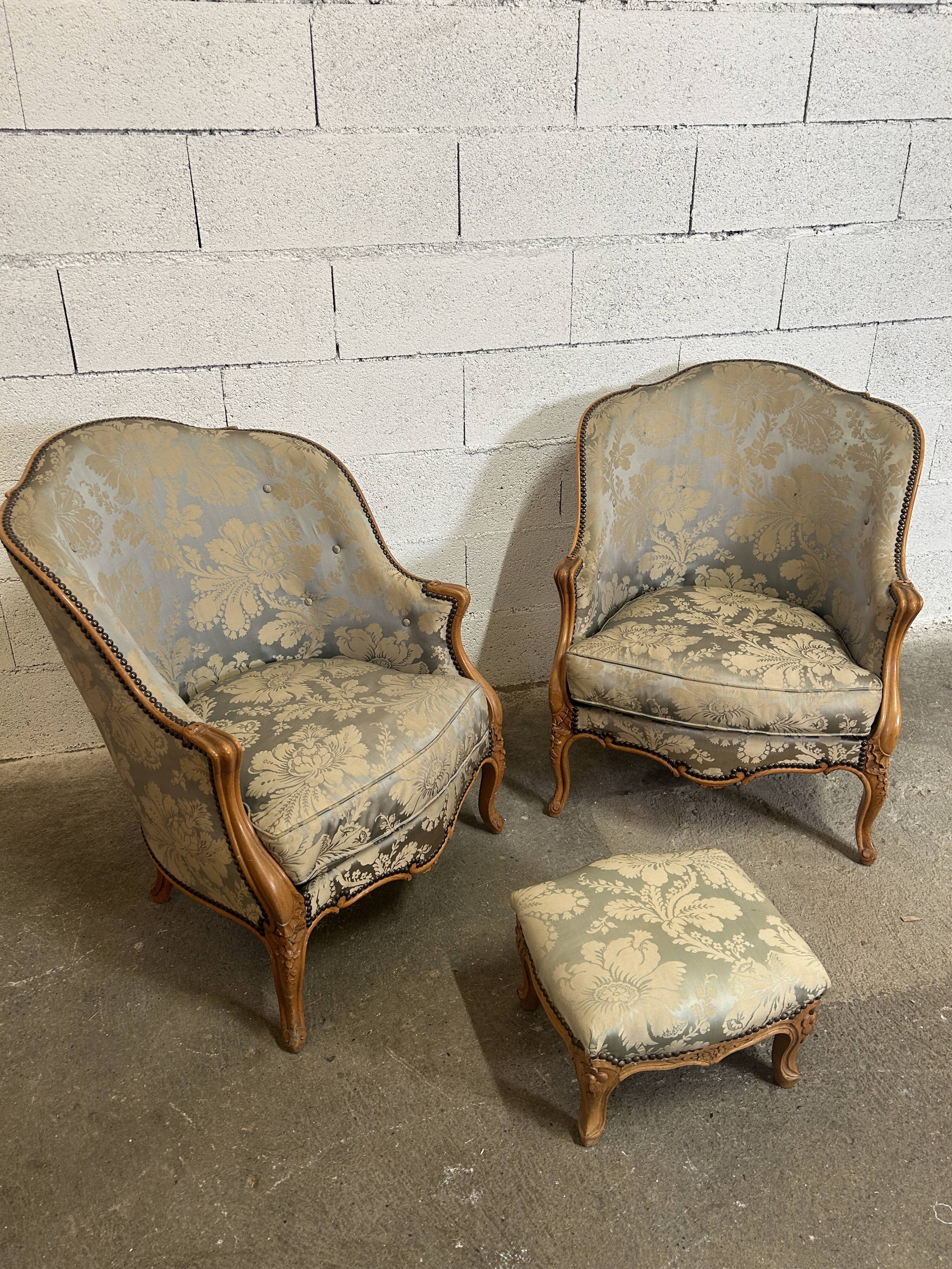 Pair of Louis XV armchairs
