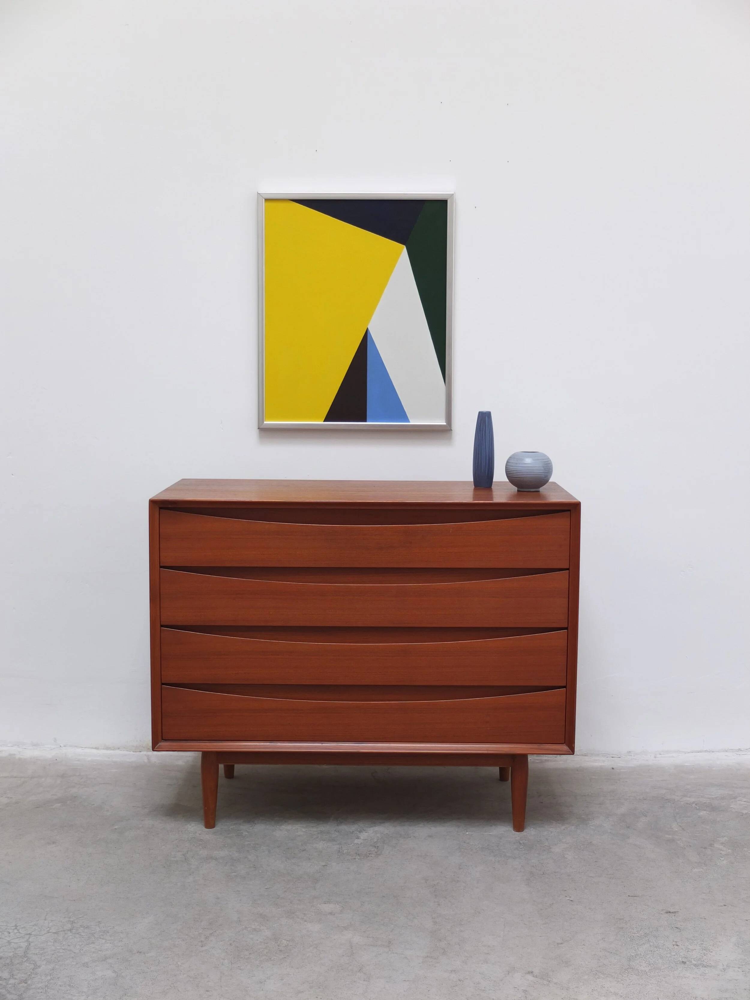 Freestanding chest of drawers in teak by Arne Vodder for Sibast, 1960s