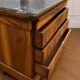 Commode d’époque Louis-Philippe en ronce de noyer, milieu du XIXe siècle