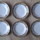 Set 6 assiettes Mitteteich Bavaria fleurs doré