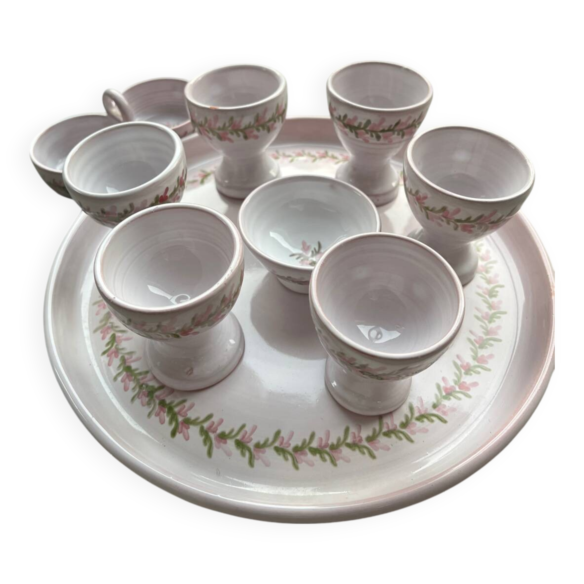 Egg cups, 9-piece service by Michel Spire