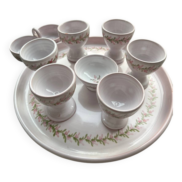 Coquetiers, service de 9 pièces signées Michel Spire